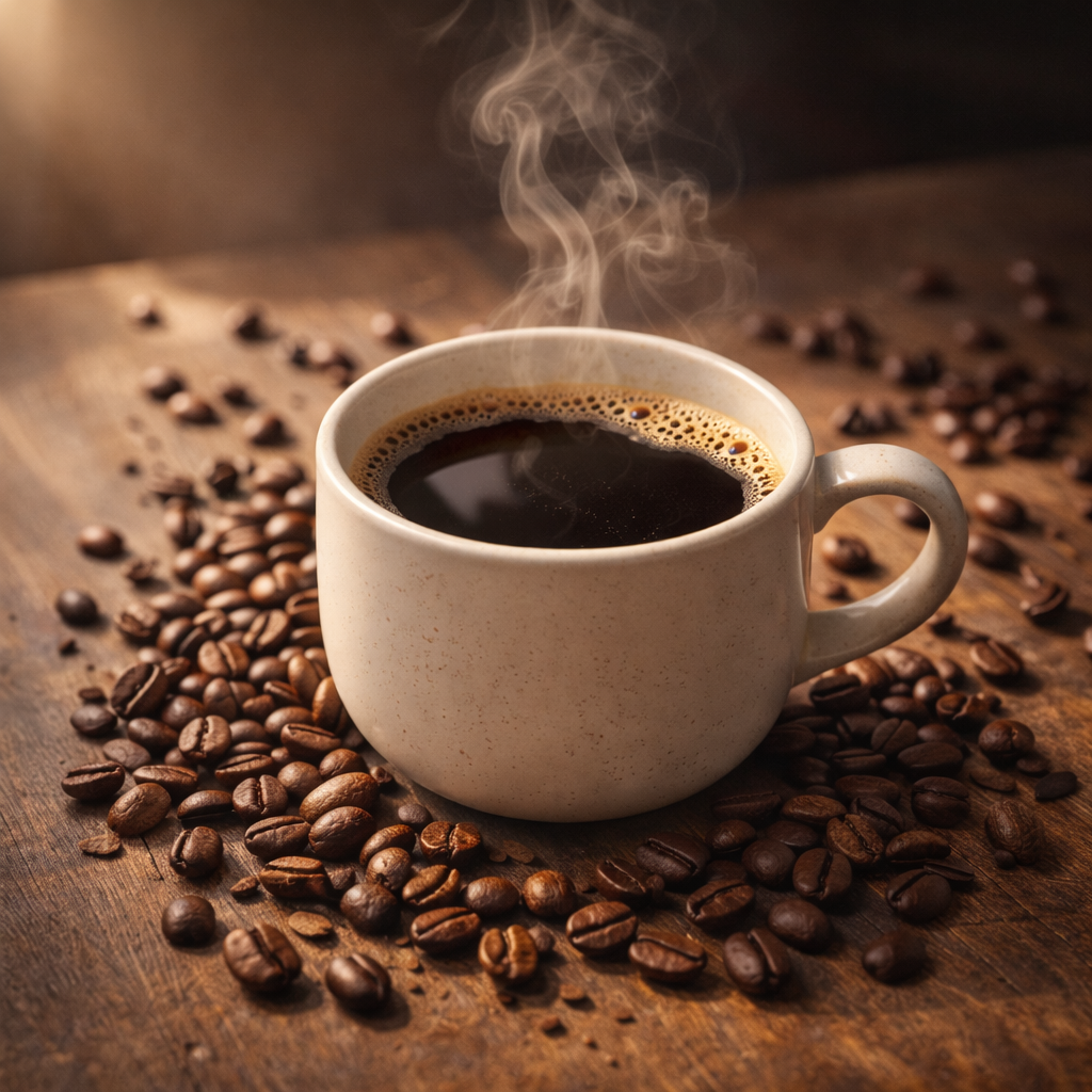 Freshly Brewed Specialty Coffee with Roasted Beans