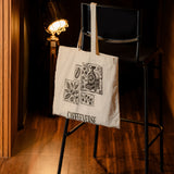 Coffeeverse Block Print Tote Bag