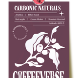 A pack of Carbonic Naturals Filter Roast coffee from Ratnagiri Estate with flavor notes of red apple, green melon, and roasted almond, altitude 6350 ft.